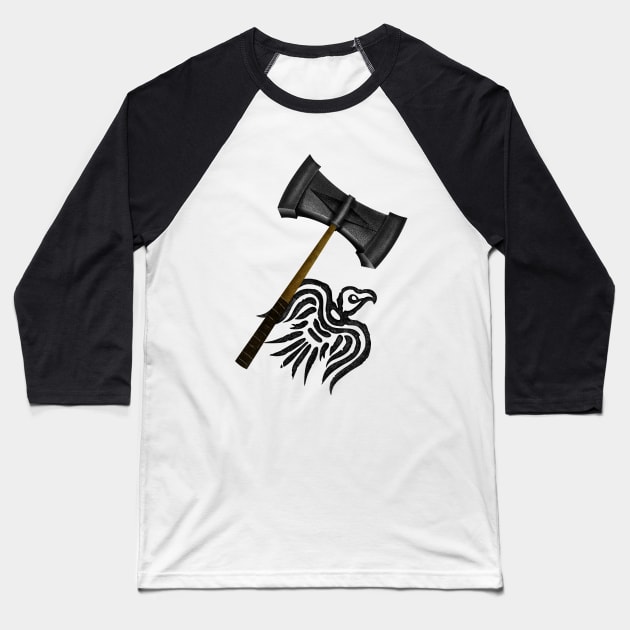 Thor Viking War Hammer Baseball T-Shirt by mailboxdisco